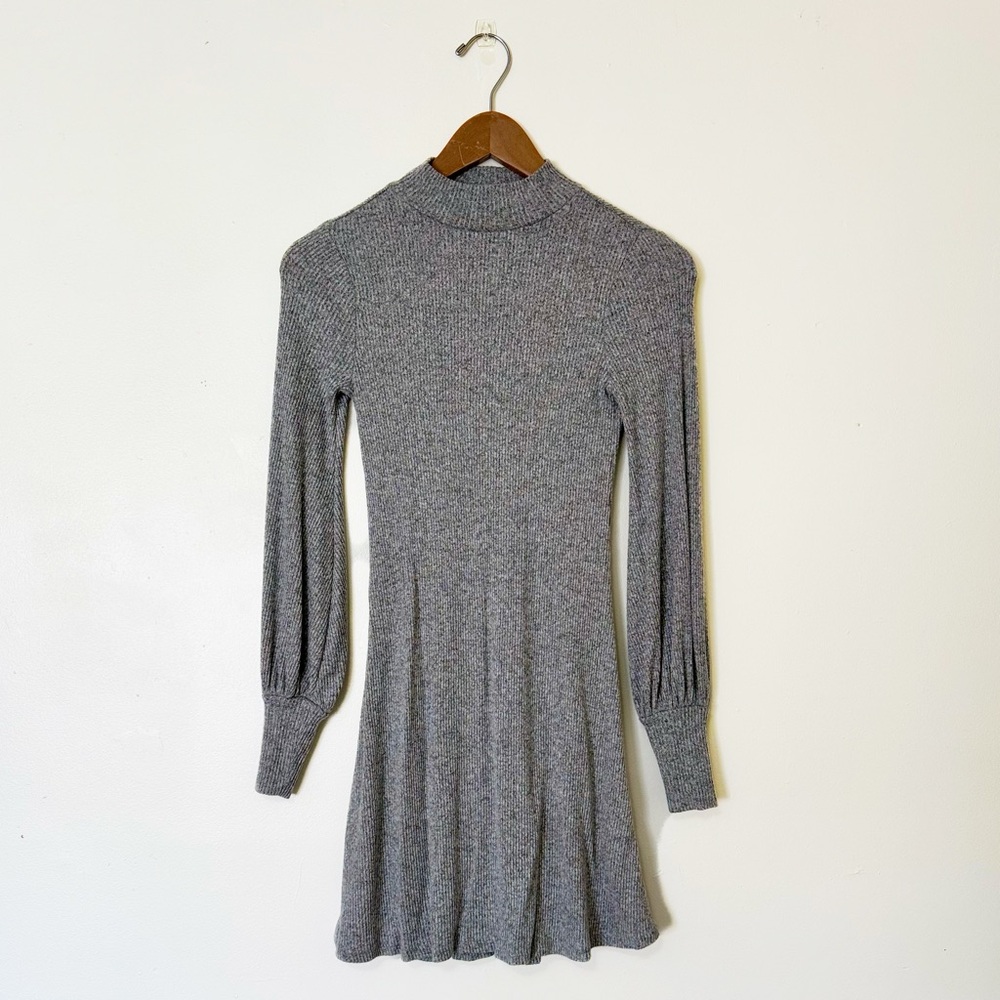 Express - Ribbed Mock Neck Sweater Dress